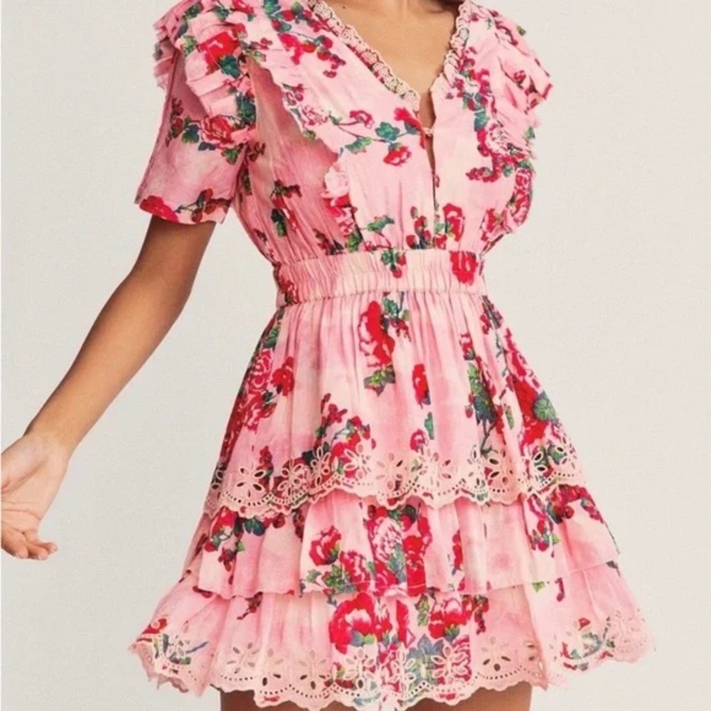 LoveShackFancy Aldina Mini Dress, Size M